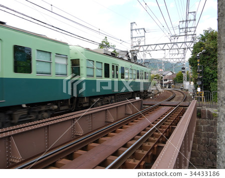 Keihan Railway Ishiyama Saka Main Line crossing Lake Biwa Hydrophobic 34433186