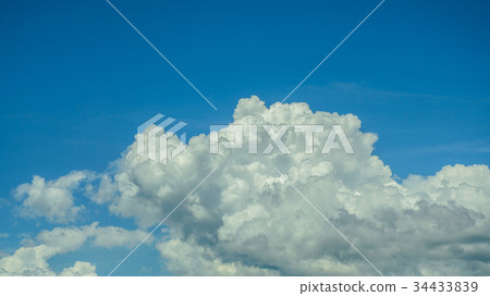 blue sky with white clouds 34433839