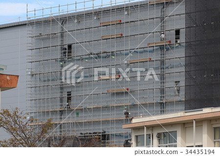 施工現場腳手架拆解 34435194