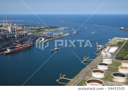 Aerial view Kashima industrial area Aerial view Kashima industrial area 34435505