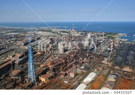 Aerial view Kashima industrial area 34435507