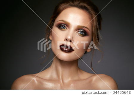 Beautiful woman with professional make up 34435648