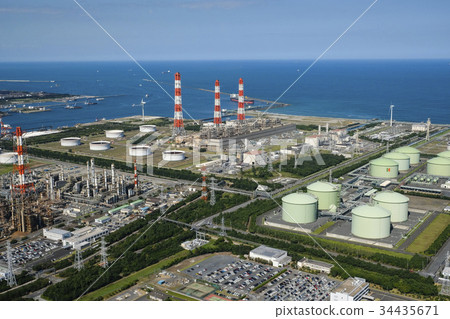 Aerial view Kashima industrial area Aerial view Kashima industrial area 34435671