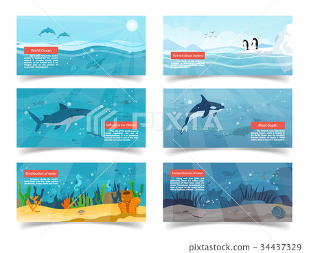 Ocean Illustrations with Scientific Information Ocean Illustrations with Scientific Information 34437329