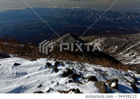 Southern Alps as seen from the Yatsugatake Mountain Range and the Mitosu Passage Line Southern Alps as seen from the Yatsugatake Mountain Range and the Mitosu Passage Line 34439113