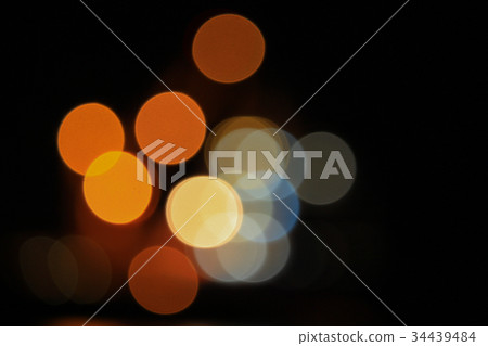 Abstract night light bokeh Blur River with reflex Abstract night light bokeh Blur River with reflex 34439484