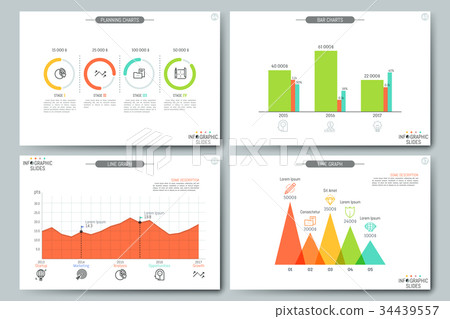 Financial data visualization concept. Pages with Financial data visualization concept. Pages with 34439557