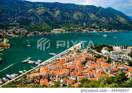 Magnificent view of Kotor Bay Montenegro Magnificent view of Kotor Bay Montenegro 34440647