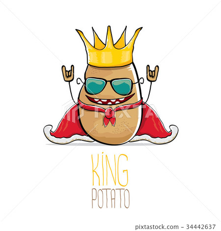 vector funny cartoon cool cute brown smiling king 34442637