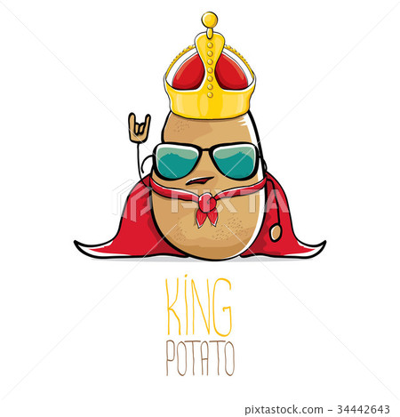 vector funny cartoon cool cute brown smiling king vector funny cartoon cool cute brown smiling king 34442643