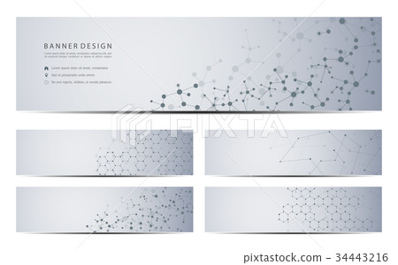 Technological and scientific banners with 34443216