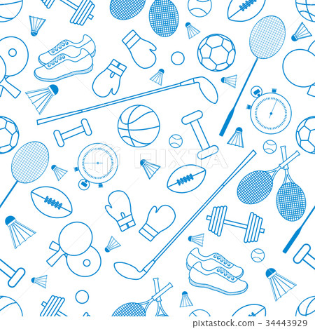 pattern with variety goods for sports. Sports pattern with variety goods for sports. Sports 34443929