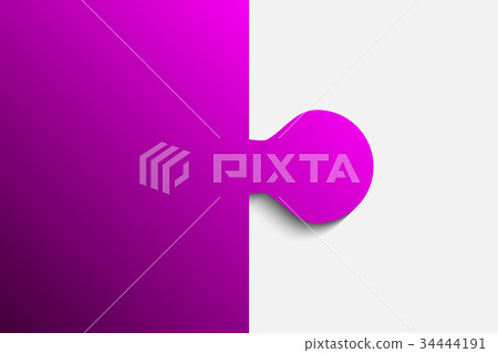 Vector Purple Piece Puzzle Jigsaw. 2 Step. - Stock Illustration ...