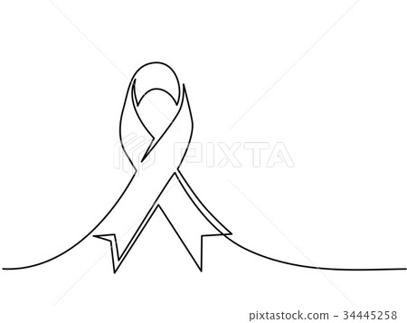 Logo design of breast cancer charity badge ribbon 34445258