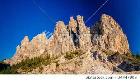 Rocky Mountains at sunset 34447909