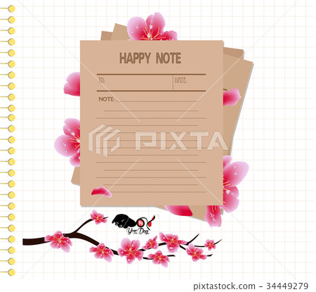 Sakura flowers background blossom and lantern Sakura flowers background blossom and lantern 34449279