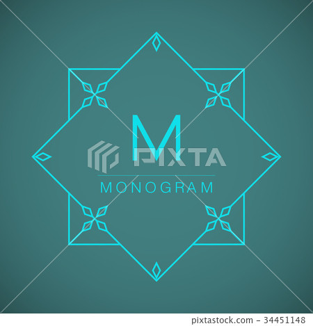 graceful monogram design 34451148