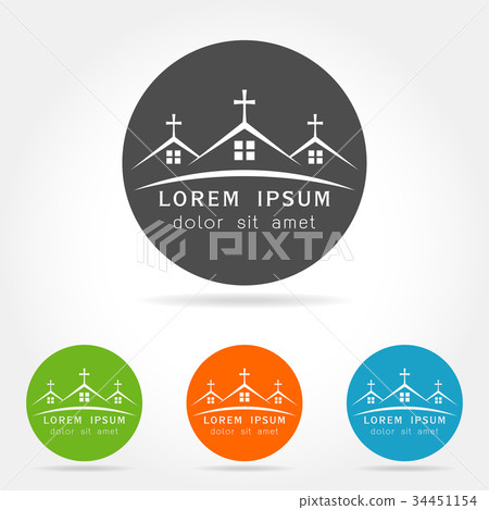 House Church Icon Vector House Church Icon Vector 34451154