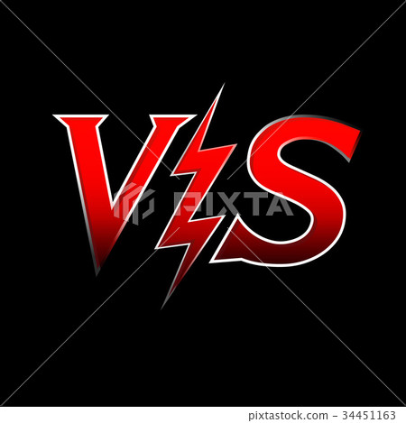 Versus Vector Icon 插圖素材 圖庫