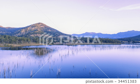 Aerial view of Lake Moogerah in Queensland Aerial view of Lake Moogerah in Queensland 34451383