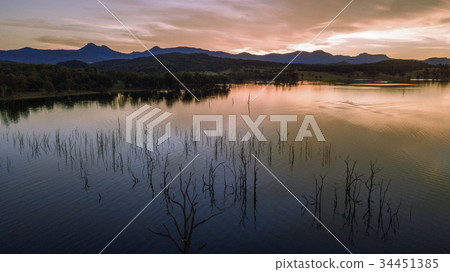 Aerial view of Lake Moogerah in Queensland Aerial view of Lake Moogerah in Queensland 34451385