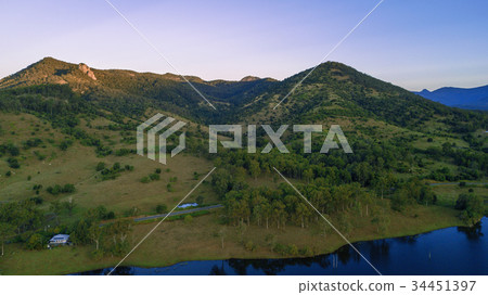 Aerial view of Lake Moogerah in Queensland Aerial view of Lake Moogerah in Queensland 34451397