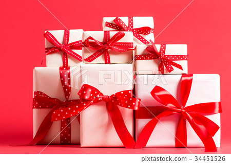 Collection of Christmas present boxes Collection of Christmas present boxes 34451526