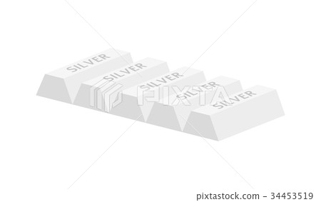 five silver ingots 34453519