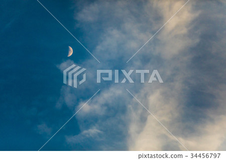 The moon in the evening The moon in the evening 34456797