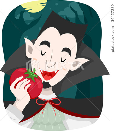 Man Tomato Vampire Illustration 34457289
