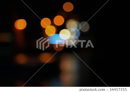 Abstract night light bokeh River with reflect Abstract night light bokeh River with reflect 34457355