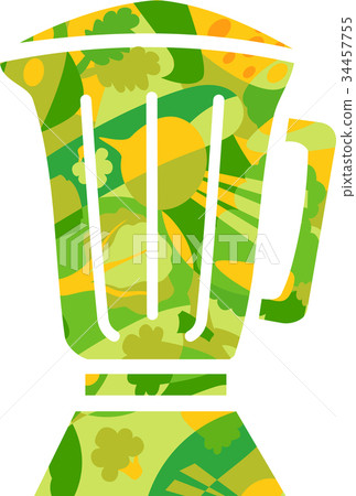 Green Smoothie Blender Illustration 34457755