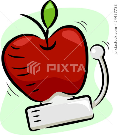 Apple School Bell Illustration Apple School Bell Illustration 34457758
