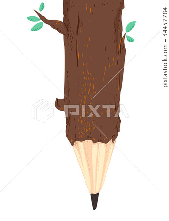 Wooden Pencil Design Illustration 34457784
