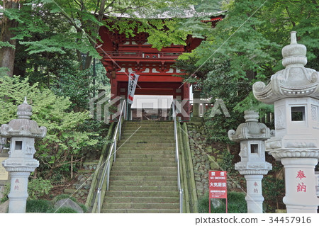 Kiso Shrine Stone steps and tower gate 34457916