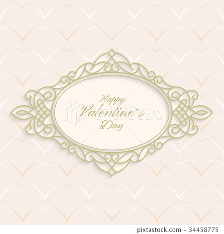 Decorative Valentine's frame 34458775