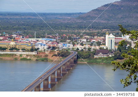 Lao-Nippon Bridge, Mekong River, Pakse, Lao PDR 34459758