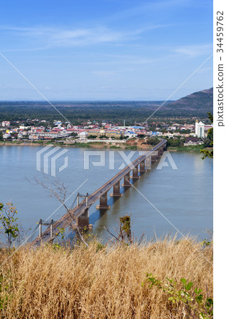 Lao-Nippon Bridge, Mekong River, Pakse, Lao PDR Lao-Nippon Bridge, Mekong River, Pakse, Lao PDR 34459762