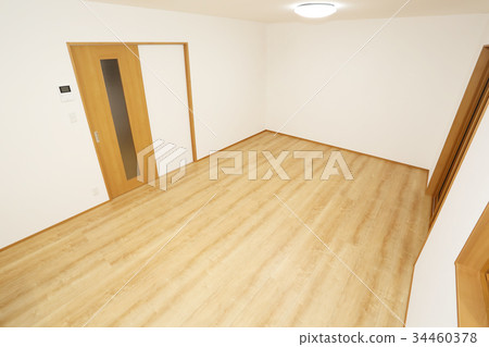 Newly built living room dining kitchen 34460378