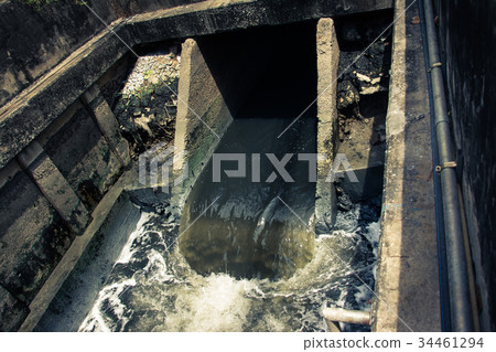 Wastewater treatment plant.. 34461294