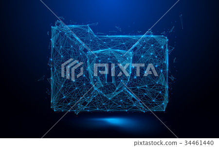 Shield with Folder Protection from abstract lines Shield with Folder Protection from abstract lines 34461440