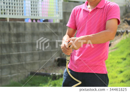 Watering male hand 34461825