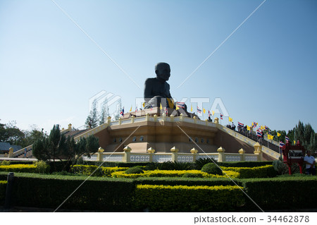 The statue of the monk looks calm. The statue of the monk looks calm. 34462878