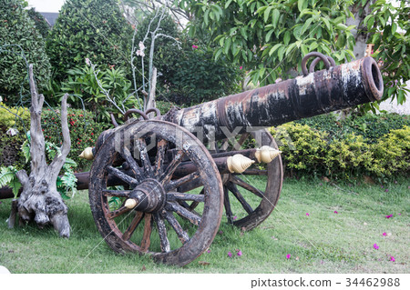 Ancient artillery remains to be seen. 34462988