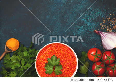 red lentils in a white bowl red lentils in a white bowl 34463129