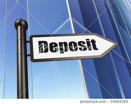 Banking concept: sign Deposit on Building - Stock Illustration ...