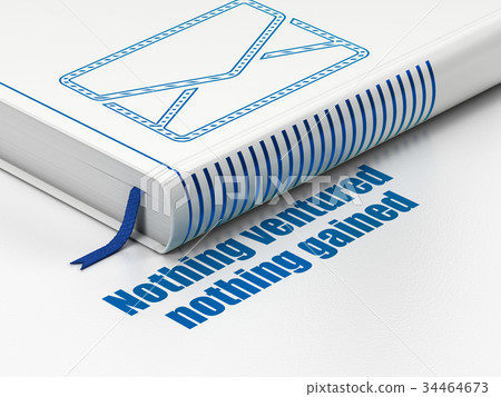 Business concept: book Email, Nothing ventured Business concept: book Email, Nothing ventured 34464673