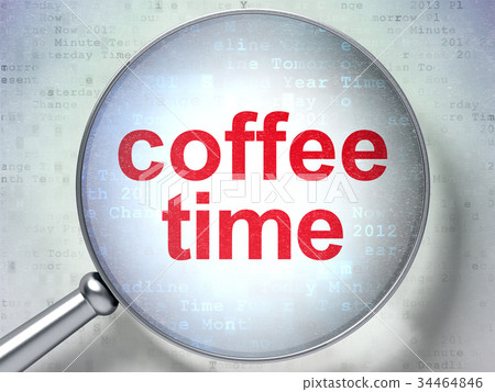 Timeline concept: Coffee Time with optical glass Timeline concept: Coffee Time with optical glass 34464846