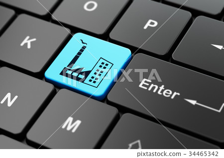 Manufacuring concept: Industry Building on Manufacuring concept: Industry Building on 34465342