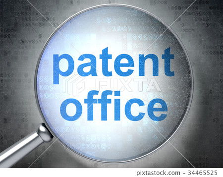 Law concept: Patent Office with optical glass Law concept: Patent Office with optical glass 34465525